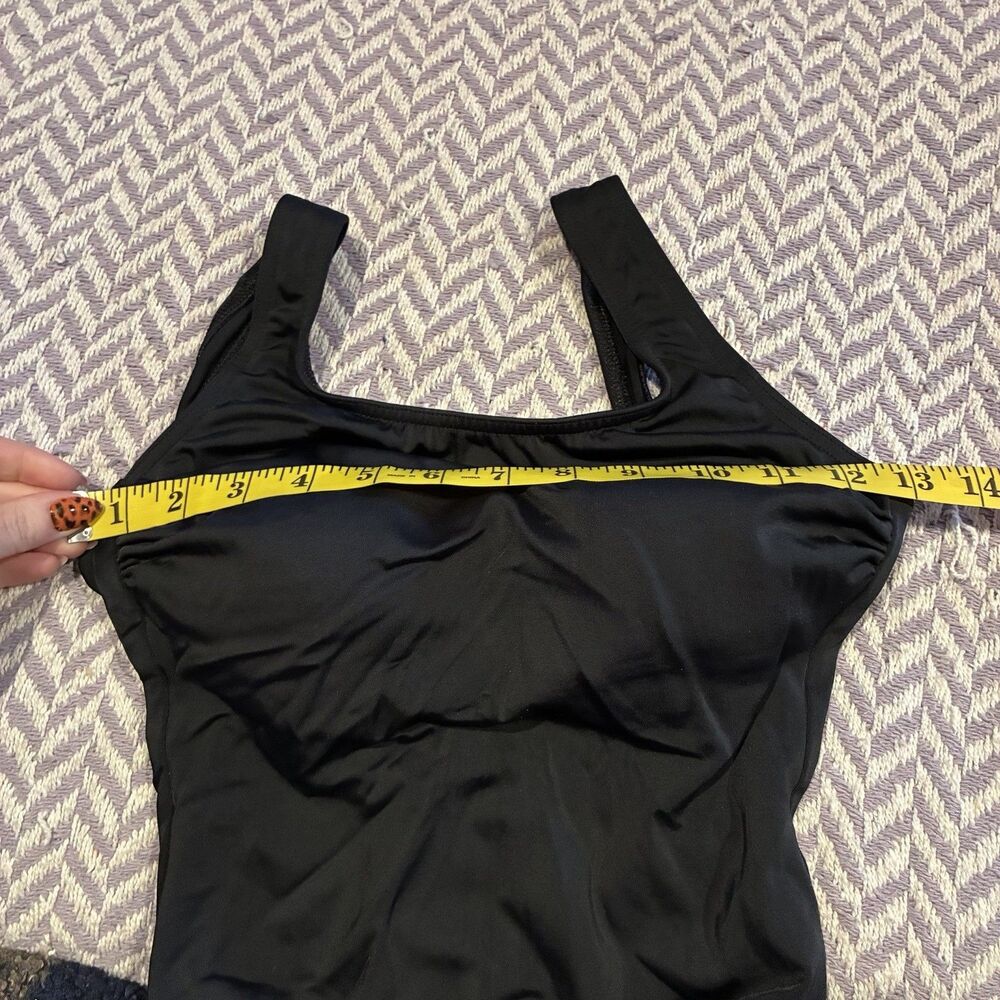 VTG LL Bean Made In Canada Black Swimsuit Size 8 Regular Shaping One Piece Nylon - Picture 5 of 9